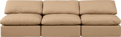 Indulge Faux Leather Sofa Natural - 146Tan-S3 - Vega Furniture
