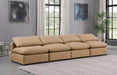 Indulge Faux Leather Sofa Natural - 146Tan-S4 - Vega Furniture