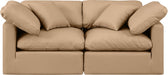 Indulge Faux Leather Sofa Natural - 146Tan-S70 - Vega Furniture