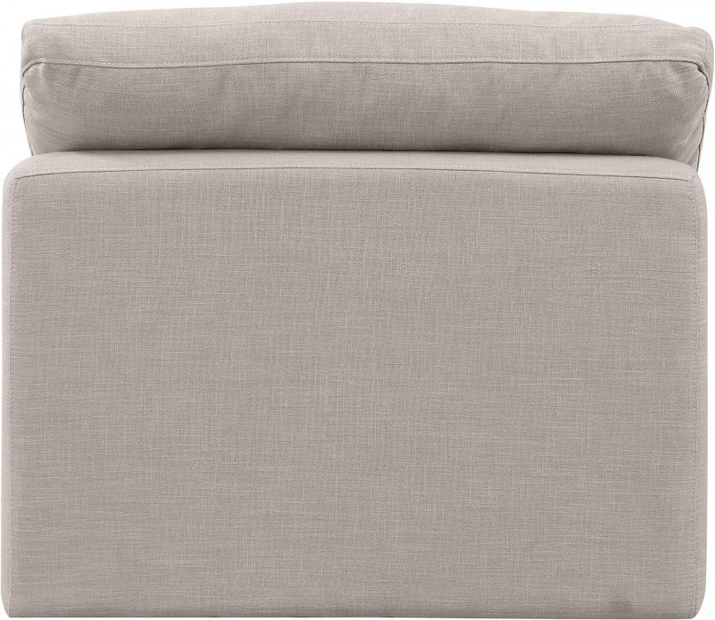 Indulge Linen Textured Fabric Living Room Chair Beige - 141Beige-Armless - Vega Furniture