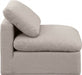 Indulge Linen Textured Fabric Living Room Chair Beige - 141Beige-Armless - Vega Furniture