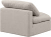 Indulge Linen Textured Fabric Living Room Chair Beige - 141Beige-Armless - Vega Furniture