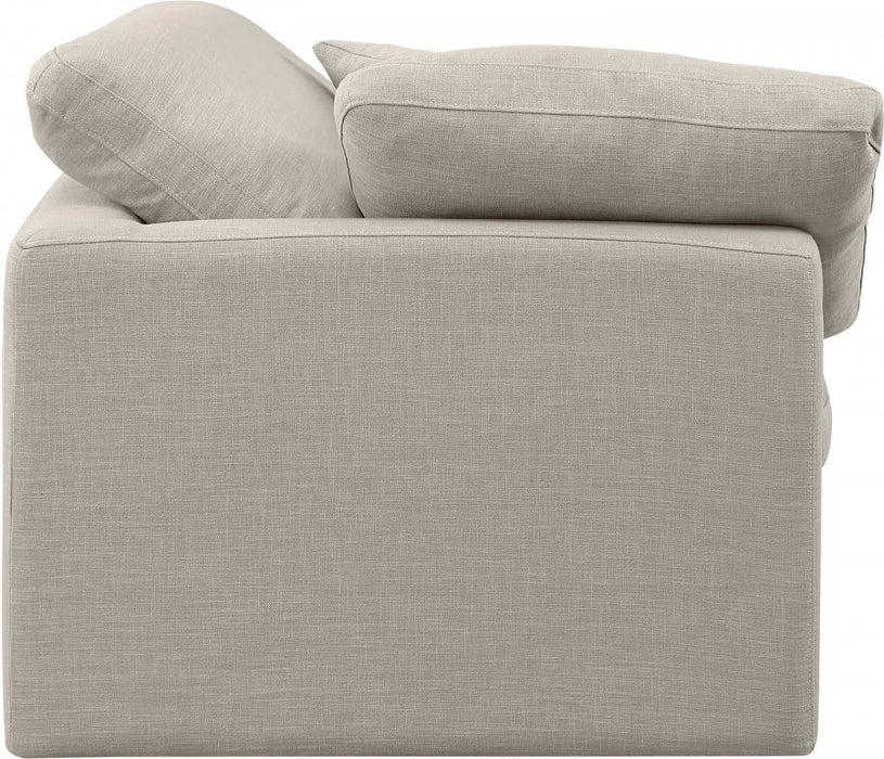 Indulge Linen Textured Fabric Living Room Chair Beige - 141Beige-Corner - Vega Furniture