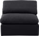 Indulge Linen Textured Fabric Living Room Chair Black - 141Black-Armless - Vega Furniture