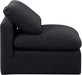 Indulge Linen Textured Fabric Living Room Chair Black - 141Black-Armless - Vega Furniture