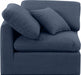 Indulge Linen Textured Fabric Living Room Chair Blue - 141Navy-Corner - Vega Furniture