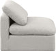 Indulge Linen Textured Fabric Living Room Chair Cream - 141Cream-Armless - Vega Furniture