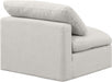 Indulge Linen Textured Fabric Living Room Chair Cream - 141Cream-Armless - Vega Furniture