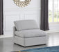 Indulge Linen Textured Fabric Living Room Chair Grey - 141Grey-Armless - Vega Furniture