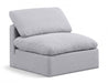 Indulge Linen Textured Fabric Living Room Chair Grey - 141Grey-Armless - Vega Furniture