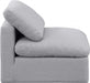 Indulge Linen Textured Fabric Living Room Chair Grey - 141Grey-Armless - Vega Furniture