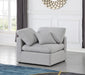 Indulge Linen Textured Fabric Living Room Chair Grey - 141Grey-Corner - Vega Furniture