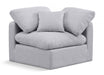 Indulge Linen Textured Fabric Living Room Chair Grey - 141Grey-Corner - Vega Furniture