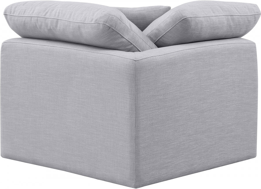 Indulge Linen Textured Fabric Living Room Chair Grey - 141Grey-Corner - Vega Furniture