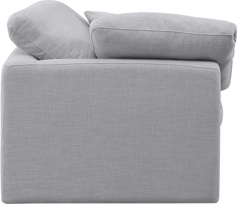 Indulge Linen Textured Fabric Living Room Chair Grey - 141Grey-Corner - Vega Furniture