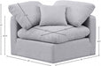 Indulge Linen Textured Fabric Living Room Chair Grey - 141Grey-Corner - Vega Furniture