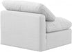 Indulge Linen Textured Fabric Living Room Chair White - 141White-Armless - Vega Furniture