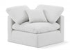 Indulge Linen Textured Fabric Living Room Chair White - 141White-Corner - Vega Furniture