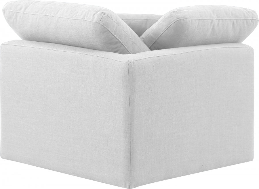 Indulge Linen Textured Fabric Living Room Chair White - 141White-Corner - Vega Furniture