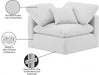 Indulge Linen Textured Fabric Living Room Chair White - 141White-Corner - Vega Furniture