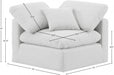 Indulge Linen Textured Fabric Living Room Chair White - 141White-Corner - Vega Furniture