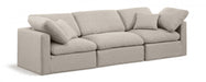 Indulge Linen Textured Fabric Sofa Beige - 141Beige-S105 - Vega Furniture