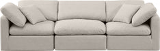 Indulge Linen Textured Fabric Sofa Beige - 141Beige-S105 - Vega Furniture