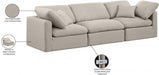 Indulge Linen Textured Fabric Sofa Beige - 141Beige-S105 - Vega Furniture