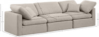 Indulge Linen Textured Fabric Sofa Beige - 141Beige-S105 - Vega Furniture