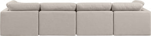 Indulge Linen Textured Fabric Sofa Beige - 141Beige-S140 - Vega Furniture