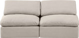 Indulge Linen Textured Fabric Sofa Beige - 141Beige-S2 - Vega Furniture