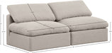 Indulge Linen Textured Fabric Sofa Beige - 141Beige-S2 - Vega Furniture