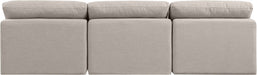 Indulge Linen Textured Fabric Sofa Beige - 141Beige-S3 - Vega Furniture