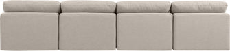 Indulge Linen Textured Fabric Sofa Beige - 141Beige-S4 - Vega Furniture