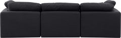 Indulge Linen Textured Fabric Sofa Black - 141Black-S105 - Vega Furniture