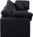 Indulge Linen Textured Fabric Sofa Black - 141Black-S105 - Vega Furniture