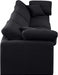 Indulge Linen Textured Fabric Sofa Black - 141Black-S140 - Vega Furniture