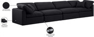 Indulge Linen Textured Fabric Sofa Black - 141Black-S140 - Vega Furniture