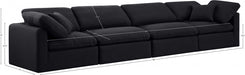 Indulge Linen Textured Fabric Sofa Black - 141Black-S140 - Vega Furniture