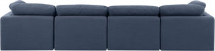 Indulge Linen Textured Fabric Sofa Blue - 141Navy-S140 - Vega Furniture