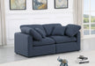 Indulge Linen Textured Fabric Sofa Blue - 141Navy-S70 - Vega Furniture