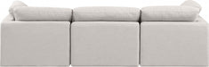 Indulge Linen Textured Fabric Sofa Cream - 141Cream-S105 - Vega Furniture