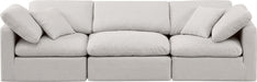 Indulge Linen Textured Fabric Sofa Cream - 141Cream-S105 - Vega Furniture