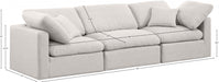 Indulge Linen Textured Fabric Sofa Cream - 141Cream-S105 - Vega Furniture