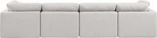 Indulge Linen Textured Fabric Sofa Cream - 141Cream-S140 - Vega Furniture