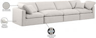 Indulge Linen Textured Fabric Sofa Cream - 141Cream-S140 - Vega Furniture