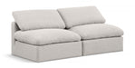 Indulge Linen Textured Fabric Sofa Cream - 141Cream-S2 - Vega Furniture