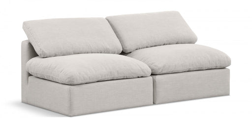 Indulge Linen Textured Fabric Sofa Cream - 141Cream-S2 - Vega Furniture