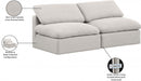 Indulge Linen Textured Fabric Sofa Cream - 141Cream-S2 - Vega Furniture