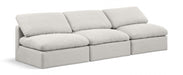 Indulge Linen Textured Fabric Sofa Cream - 141Cream-S3 - Vega Furniture